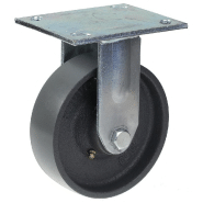 Roulette fixe de 150 mm avec roue en fonte grise Roulette fixe de 150 mm avec roue en fonte grise