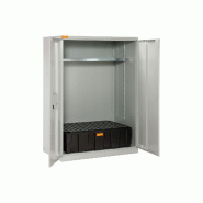 Armoire à fûts 14/20 avec bac de rétention PE 250 litres et caillebotis PE - CEMO - 11571F