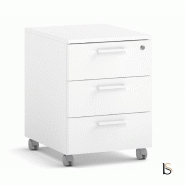 Caisson de rangement pour bureaux - Ofitres - Blanc, 3 tiroirs
