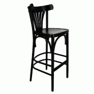 Chaise de bar d'intérieur New Orléans en bois finition noire
