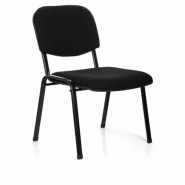 Chaise de conférence / Chaise visiteur / Chaise XT 600 XL noir hjh OFFICE - noir polyester 704400
