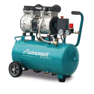 Compresseur mobile silencieux sans huile cuve 24 L 1,3 kW / 1,75 Ch 240 L/min 10 bars 230V Aircraft MOBILBOY SIL 241/24