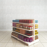 Elément suivant Gondole DF S50 H141xL100cm base+3 tablettes