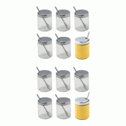 Ensemble de 12 pots à moutarde avec Cuillères Fackelmann - 3176239932874