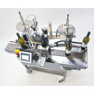 Étiqueteuse alimentaire semi-automatique Ninette Auto - dépôt de 2 étiquettes sur produits cylindriques