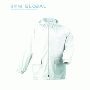 Veste de travail blanche - capuche amovible - polyester enduit polyuréthane - 2 poches - Food Coverguard_0
