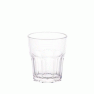 Gobelet réutilisable polycarbonate transparent 24cl Ø7,8x8,8cm - par 24