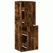 Helloshop26 - Armoire d'apothicaire classique espace de rangement 40 x 41 x 144,5 cm en bois d'ingénierie chêne fumé 02_0055662 - métal 3000239131190