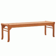 Helloshop26 - Banc de jardin meuble de patio d'extérieur terrasse 3 places 150 x 44 x 45 cm bois d'eucalyptus solide  02_0011312 - Bois massif 300062
