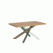 Itamoby Table Extensible 90X160/260 Cm Versalux Pieds Chêne Écorcé 4/A - marron Bois manufacturé 8050598904442