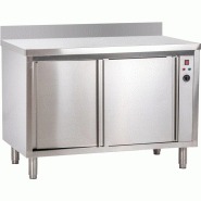 KBS Gastrotechnik KBS Armoire chauffante 1400x600x850 mm avec rebord et portes coulissantes en inox - 90711103