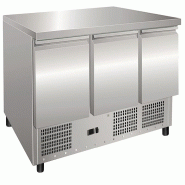 KLIMAITALIA Saladette statique en acier inoxydable. Thermomètre digital. Dégivrage automatique. Température +2°C/+8°C. Modèle SALADETTES903TOP - 1268