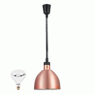 Lampe chauffante infrarouge "BISTROT" suspendue réglable en hauteur Cuivre (Ampoule blanche) PREMIUM - GOLDINOX - cuivre aluminium 3701770844517