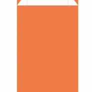 Pochettes cadeau kraft lisse orange givrée 12,5x4,5x20 cm - par 150