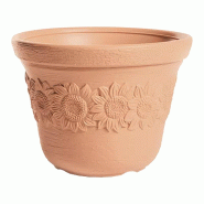 Prosperplast - Pot SUNNY 22 L - 40x40x30,7 cm, coloris Brique - orange plastique polypropylène ZA3035