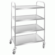 Royal Catering - Royal Catering Chariot de Service Desserte Cuisine à roulettes 4 Plateaux RCSW 4 (85x52,5x124cm, capacité de Charge 200 kg, - 42509 Royal Catering - Royal Catering Chariot de Service Desserte Cuisine à roulettes 4 Plateaux RCSW 4 (85x52,5x124cm, capacité de Charge 200 kg, - 42509