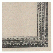Serviette en papier gaufré recyclé motif noir 2 plis 40x40cm - par 1200