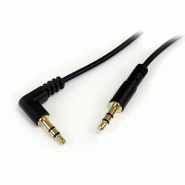 StarTech Cble audio stéréo Slim 3,5 mm à  angle droit de