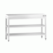 Table Inox de Travail Centrales Premium  avec 2 étagères - Profondeur 800 mm - 1800_0