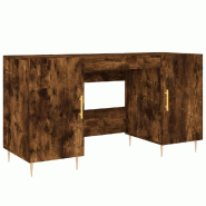 VidaXL Bureau chêne fumé 140x50x75 cm bois d'ingénierie Modèle Orion Line Pro - 829537