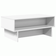 VidaXL Table basse Blanc 80 x 46 x 35 cm Bois d'ingénierie Modèle Atlas Logic Élite - 8000220