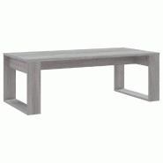VidaXL Table basse sonoma gris 102x50x35 cm bois d'ingénierie Modèle Outdoor Protect Prime - 823364