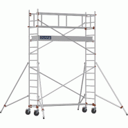 Échafaudage roulant aluminium AL 255 version garde-corps - Hauteur de travail : 4,90 m - DUARIB - 613823 Échafaudage roulant aluminium AL 255 version garde-corps - Hauteur de travail : 4,90 m - DUARIB - 613823