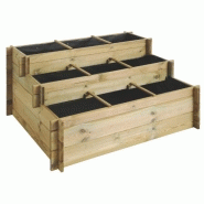 Carré potager 3 étages bois autoclave - 371l