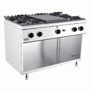 Cuisiniere plaques coup de feu gaz 4 bruleurs sans portes - P7178.0585