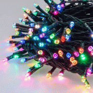 Guirlande Lumineuse Crazy 20m effet Flash RGB 200 LED câble vert IP44 Lotti - multicolore ELC-836380