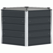 Helloshop26 - Jardinière hexagonale moderne extérieure 129 x 129 x 75 cm en acier anthracite 02_0059217 - acier 3000241006172