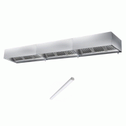 Hotte caisson sans moteur 5600x900x450 mm avec éclairage, filtre et robinet de vidange PREMIUM / GOLDINOX - 3701770822843