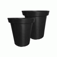 PLAST'UP ROTOMOULAGE Pot de fleurs rond xxl delight 200l - lot de 2 - NOIR - noir 0637962080483