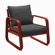 Proloisirs Fauteuil Fixe Tonio Alu Rouge - blanc multi-matériau BM2506
