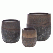 Set de 3 Caches pot Samoa - Marron Rond Céramique Lou De Castellane 36x36 cm - marron céramique 3520071939193 Set de 3 Caches pot Samoa - Marron Rond Céramique Lou De Castellane 36x36 cm - marron céramique 3520071939193