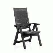 Sp Berner - Fauteuil multipositions Legno Anthracite - gris plastique SB045