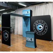 Stand modulaire tubulaire Formulate 9m2 (3x3) - impression incluse avec toile tendue et arche design Stand modulaire tubulaire Formulate 9m2 (3x3) - impression incluse avec toile tendue et arche design