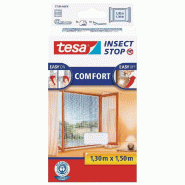 Tesa INSECT STOP H&L Fly Screen Premium Windows - moustiquaire avec ruban crochet et boucle solide, peut être retiré sans laisser de résidu - 130 c