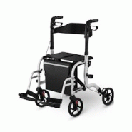 Uniprodo - Uniprodo Déambulateur Rollator Ambulateur Aide À La Marche Marchette UNI_ROLL_03 2in1 (4 Roues, Pliable, Siège, Dossier, - 4250928671783