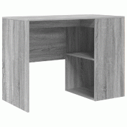 VidaXL Bureau Gris Sonoma 102 x 50 x 75 cm Bois d'ingénierie Modèle Solaris Élégance - 869543