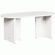 VidaXL Table basse Blanc 80 x 39,5 x 35 cm Bois de pin massif Modèle Zenith Moderne - 873542