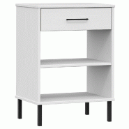 Armoire console avec pieds en métal Blanc Bois pin massif OSLO Modèle Atlas Élégance Plus - 351002 Armoire console avec pieds en métal Blanc Bois pin massif OSLO Modèle Atlas Élégance Plus - 351002