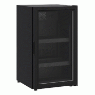 Armoire réfrigérateur professionnelle noir une porte vitrée 136 litres - P7464.0015