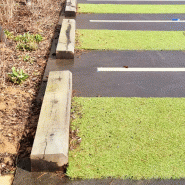 Butoir en bois pour parking