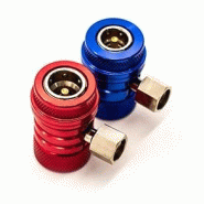 Coupleurs rapides pour automobile - 1 x rouge et 1 x bleu - M12x1.5 Fem. - Compatible R1234yF