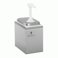Distributeur de sauce 1 pompe 1 litres acier inoxydable 14_0001418 - inox 3000185958988