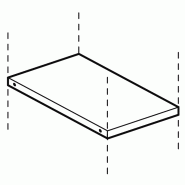 Etagère perforée pour meuble neutre L400 - R-74 | Superlotus 700