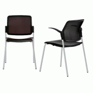 Fauteuil visiteur empilable So Aquila - P25, Paire d'accoudoirs fixes BR64, Sans_0