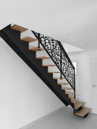 Balustrade moderne en aluminium à motifs