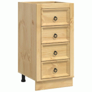 Helloshop26 - Armoire moderne rectangulaire avec tiroirs 40 x 46 x 81 cm rangement pratique en pin massif miel 02_0058895 - Bois massif 3000240837678